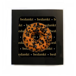 DONUT VAN MELKCHOCOLADE  &bull;  BEDANKT (STIP)