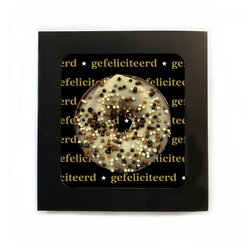 DONUT VAN MELKCHOCOLADE  &bull;  GEFELICITEERD