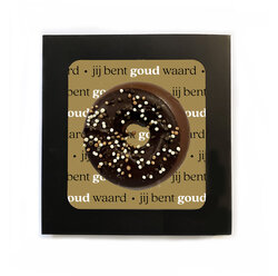 DONUT VAN MELKCHOCOLADE  &bull;  GOUD WAARD (GOUD)