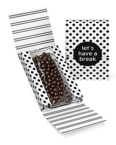 Kadodoosje STIP/STREEP ZWART