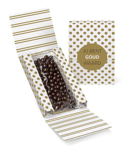 Kadodoosje STIP/STREEP GOUD METALLIC