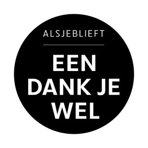 Sticker ALSJEBLIEFT EEN DANKJEWEL