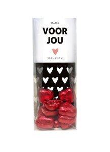 VOOR JOU MAMA - chocolade hartjes