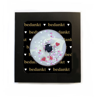 DONUT VAN MELKCHOCOLADE  &bull;  BEDANKT (HART)