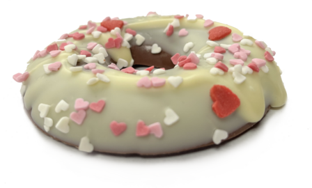DONUT VAN MELKCHOCOLADE  &bull;  BEDANKT (HART)