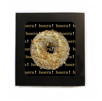 DONUT VAN MELKCHOCOLADE  &bull;  HOERA!