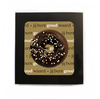 DONUT VAN MELKCHOCOLADE  &bull;  GOUD WAARD (GOUD)
