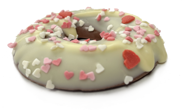 DONUT VAN MELKCHOCOLADE  •  BEDANKT (HART)